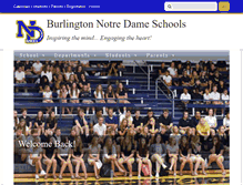 Tablet Screenshot of burlingtonnotredame.com